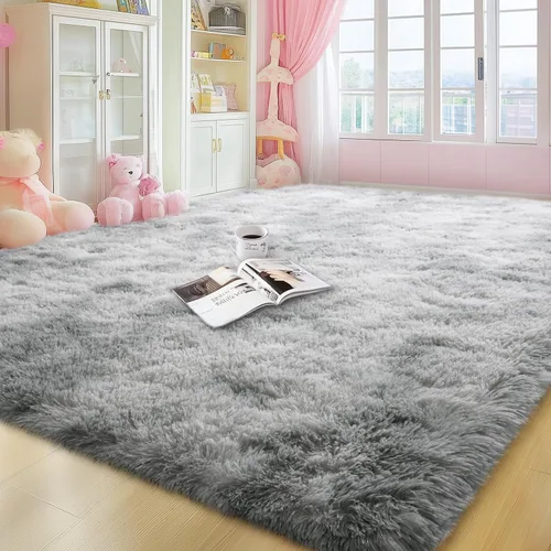 Vista 29 de qulint Alfombra negra para dormitorio, alfombra de área pequeña de 2 x 3 pies para habitación de niños, alfombra suave y mullida para sala de estar