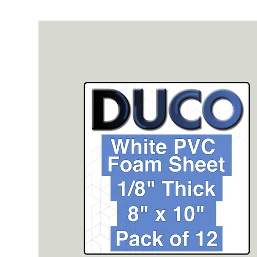 Vista 73 de Duco - Lámina de PVC expandida hecha en Estados Unidos de 1/8 de pulgada de grosor, paquete de 4 tableros de espuma de celda cerrada de 5 x 7 Negro