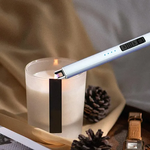 Vista 2 de ARECTECH - Encendedor eléctrico para velas con cable tipo C, regalo de cumpleaños para hombre, mujer, esposa, encendedores recargables de arco