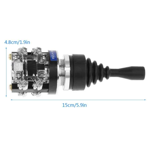 Vista 2 de Interruptor de palanca de mando de 4 posiciones 4NO Spring Return Momentary Joy Stick Reemplazo para HKAI-41Z04