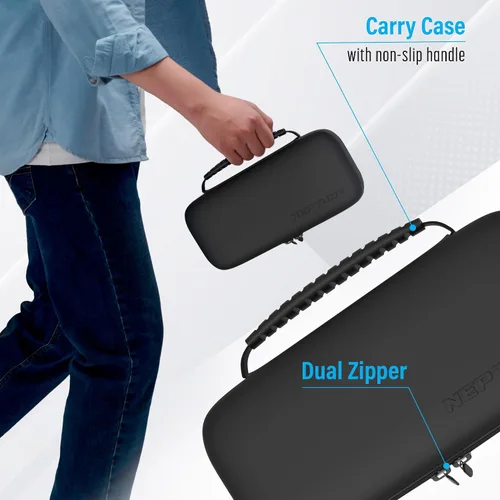 Vista 6 de Switch Carry Case - Protective Shell for Switch & OLED - Game Cartridge Holder - Water & Scratch-Resistant - Travel-Friendly Accessory With