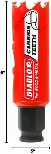 Vista 8 de Diablo Sierra perforadora de dientes de carburo - 1" de diámetro, 2-3/8