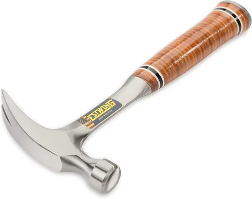Vista 12 de ESTWING Martillo - Garra recta de 16 oz con cara lisa y agarre de cuero genuino - E16S