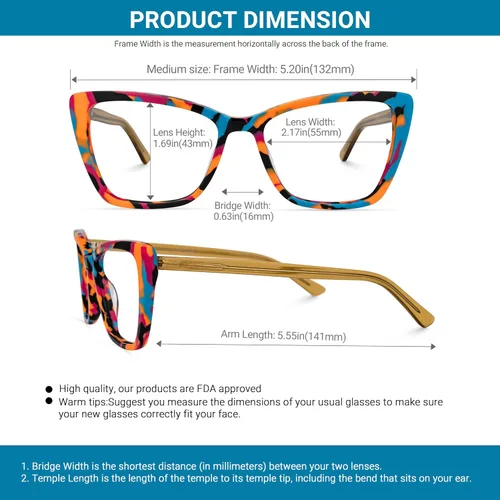 Vista 5 de VOOGLAM Gafas rectangulares con bloqueo de luz azul para mujer, anti fatiga ocular UV Sánchez