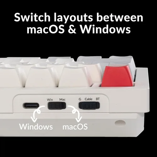 Vista 7 de Keychron Q6 Max QMKLAUNCHER Teclado mecánico personalizado con cable inalámbrico Bluetooth2.4 GHzUSB-C, perilla programable de tamaño completo