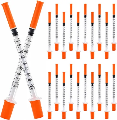 Vista 9 de Paquete de 40 jeringas desechables U-100 de 0.0 fl oz/cc, 30G 5/16 pulgadas (0.315 in), envueltas individualmente para precisión, higiene y uso