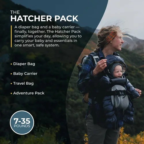 Vista 2 de Paquete de aventura: mochila de 40 litros y portabebés diseñado para padres activos, ideal para senderismo, viajes, al aire libre y uso diario