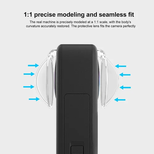 Vista 5 de PULUZ Protector de lente para DJI Osmo Action 360, cubierta protectora de PC HD Sport Camera Lens Protector a prueba de golpes/resistente a