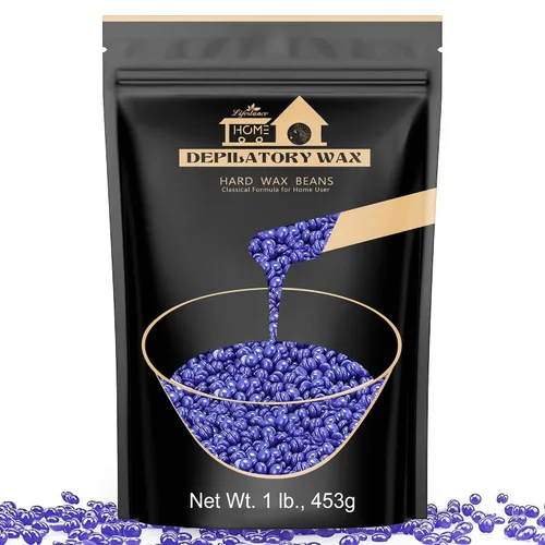 Vista 19 de 1 libra de granos de cera dura, kit de cera en perlas de Lifestance para depilación de cera dura para cabello fino y delgado, piel sensible, perlas