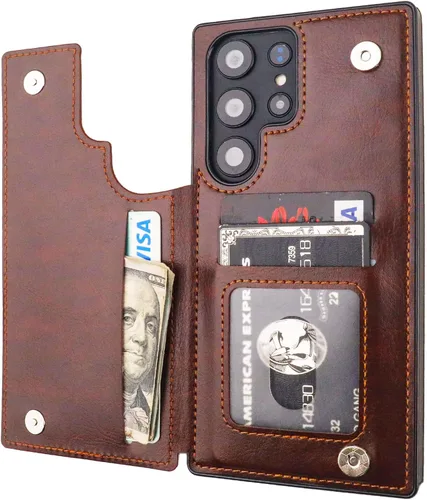 Vista 47 de ONETOP - Funda tipo cartera para Samsung Galaxy S22 con tarjetero, color negro Kickstand,ID/Cash Holder,Case Wallet with Card Slots,Double