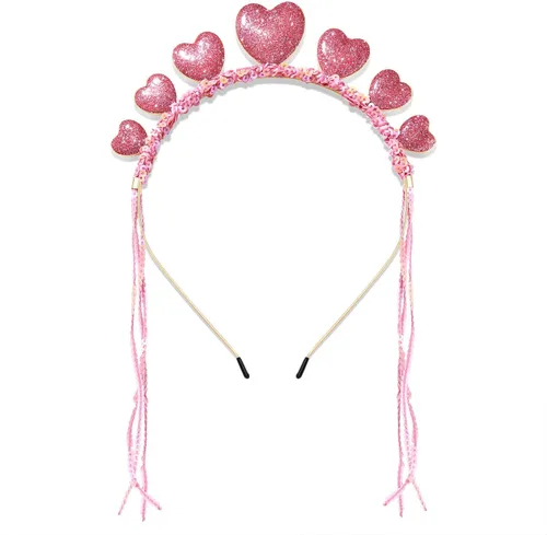 Vista 4 de MOLOCH Diadema de Navidad con lazo de Navidad, diadema de borla roja y verde, diadema de carnaval, disfraz de Navidad, accesorios para el cabello