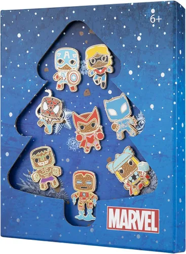 Vista 2 de Loungefly Marvel Gingerbread - Juego de 8 pines de Avengers exclusivo de Tienda multicolor MVPN0157