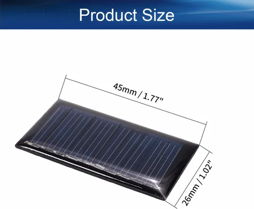 Vista 2 de Bettomshin 5 unidades de mini paneles solares de 5 V 25 MA, células solares policristalinas, módulo de panel micro solar para juguetes eléctricos