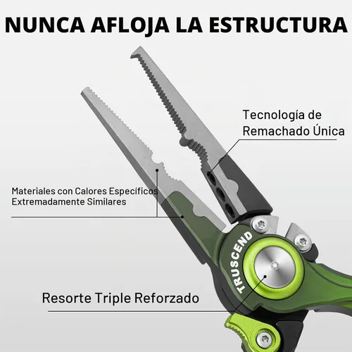 Vista 5 de TRUSCEND Alicates de Pesca Bloqueables Prácticos con Mango Ergonómico Innovador, Herramienta de Pesca Recubierta de Teflón Resistente a la Corrosión