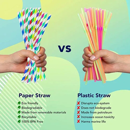 Vista 7 de Paquete de 100 popotes de papel de aluminio dorado, desechables, de oro metálico, pajitas biodegradables de cóctel para cumpleaños, bodas