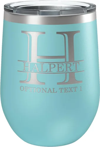 Vista 19 de Vaso de vino personalizado de 12 onzas (17 colores) de acero inoxidable recubierto de polvo con tapa, grabado personalizado, regalo personalizado