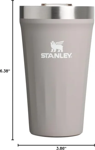 Vista 5 de STANLEY Vaso para Uso Diario Tapa de Encaje a Presión para Beber Taza para Bebidas, Café y Cócteles Copa de Vino de Acero Inoxidable Aislada