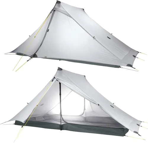 Vista 10 de LANSHAN Tienda de Campaña Ultraligera de 3 Temporadas para Mochilero para 1 Persona o 2 Personas Camping, Trekking, Kayak, Escalada, Senderismo