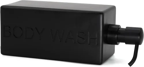 Vista 7 de dispensador rectangular de resina premium para cuarto de baño, para champú, acondicionador, loción corporal, diseño moderno recargable con bomba
