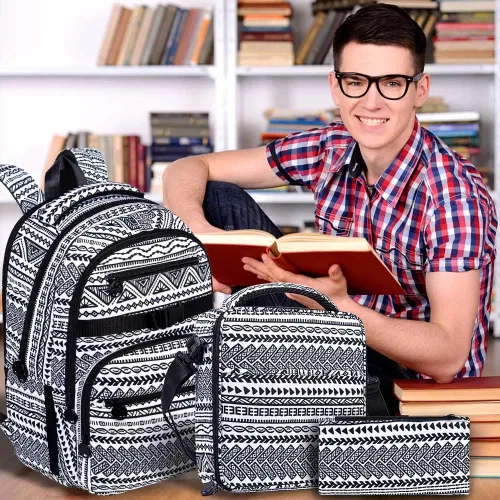 Vista 3 de Mochila para laptop, 16 pulgadas, resistente al agua, para escuela, universidad, bolsa antirrobo para adolescentes, niñas, niños, mujeres