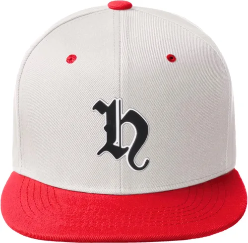 Vista 1479 de Daxton Gorra clásica con visera de billete plano con letras del alfabeto inglés antiguo de la A a la Z