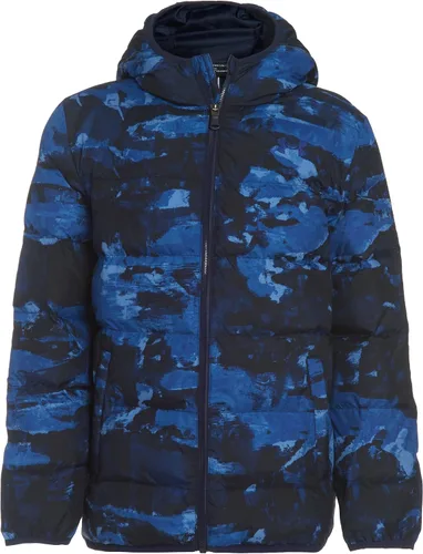 Vista 5 de Under Armour Pronto Chaqueta acolchada para niño, peso medio, cierre de cremallera, repele el agua grafito azul