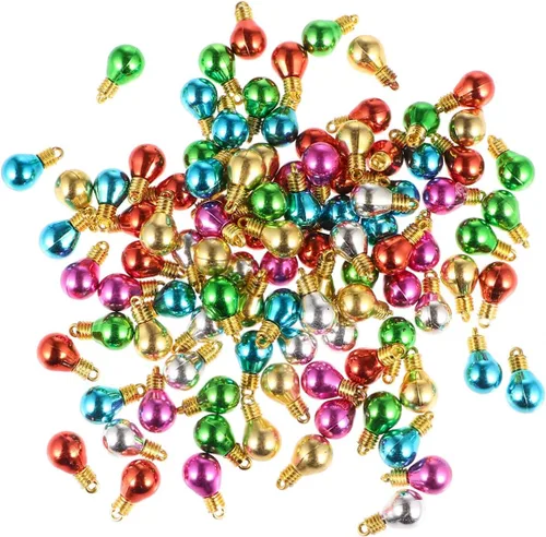 Vista 3 de Bolas de Navidad, 100 unidades, mini adornos de bolas, bolas para árbol de Navidad, bolas colgantes, bolas coloridas para árbol de Navidad, bola