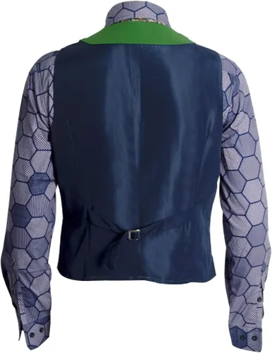 Vista 3 de Heath Ledger Joker - Disfraz de caballero de Halloween para hombre, camisa de vestir, chaleco con corbata