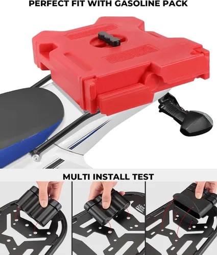 Vista 3 de KEMIMOTO Compatible con DRZ400S/SM y KLX400S - Estante trasero para almacenamiento de equipaje, portaequipajes trasero para enduro, portaequipajes