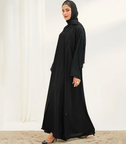 Vista 8 de Abaya elegante y moderna para mujer, ligera, fluida, suave y perfecta para cualquier ocasión