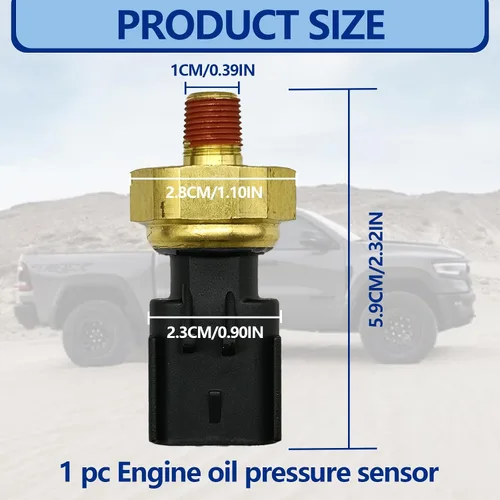Vista 2 de Sensor de presión Sensor de presión de aceite del motor Sensor de interruptor emisor 5149062AA 05149062AA 5149064AA 5149062AB Compatible con Ram