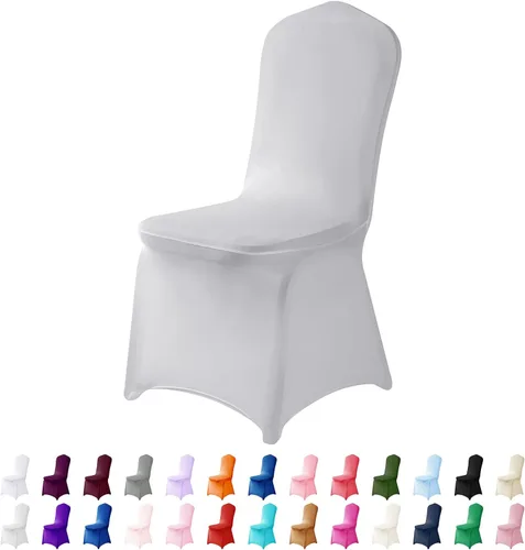 Vista 28 de Funda de elastano para silla, 12 unidades, fundas para silla, fundas para sillas de sala de estar, funda extraíble lavable y elástica para silla