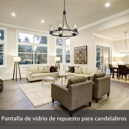 Vista 6 de Aspen Creative 28010-60-1 Pantalla de vidrio transparente para luces colgantes, apliques de pared y postes de lámpara, tamaño de ajuste de 1-3/4