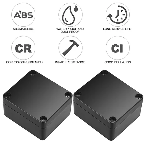 Vista 4 de Caja de Proyecto, 2 Piezas Caja de Conexiones Eléctricas, IP65 Carcasa de Proyecto Eléctrico Impermeable, Cajas Eléctricas de Exterior de Plástico