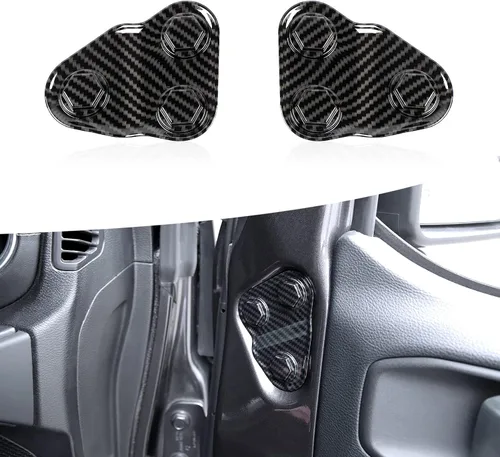 Vista 8 de 2 piezas de cubierta protectora de tornillo de puerta para Jeep Wrangler JL JLU 2018-2021, para Jeep Gladiator JT 2020-2021 (negro)