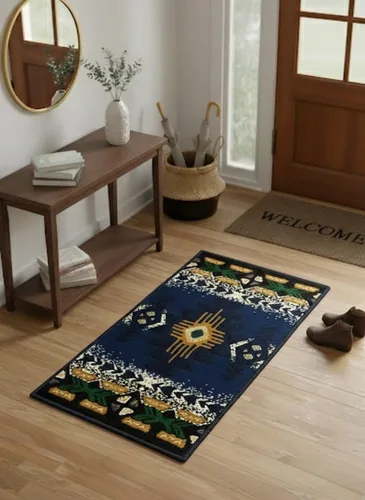 Vista 64 de YHSF South West - alfombra estilo nativo americano del suroeste C318 - fácil de limpiar, gruesa, suave, duradera, alfombra inspirada en tribus