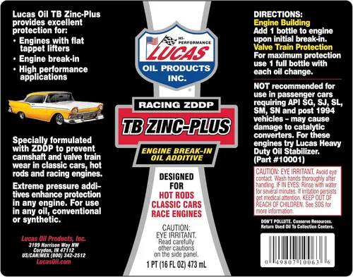 Vista 3 de Lucas Oil 10063 aditivo para aceite inicial de motor, 16 oz, Multi