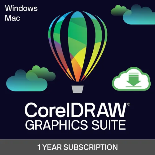 Vista 10 de Corel DRAW Graphics Suite Suscripción de 1 mes Software de diseño gráfico para profesionales Ilustración vectorial, diseño y edición