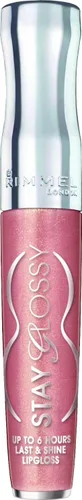 Vista 14 de Rimmel Stay Glossy Brillo de Labios - Fórmula No Pegajosa y Ligera para Color y Brillo de Labios - 030 Cake for Breakfast, .18oz 030 Pastel