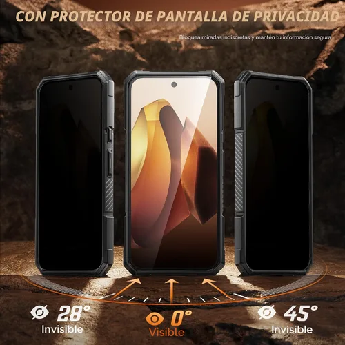 Vista 2 de TONGATE Funda para Pixel 10 Pro XL con soporte magnético giratorio de 360° Negro