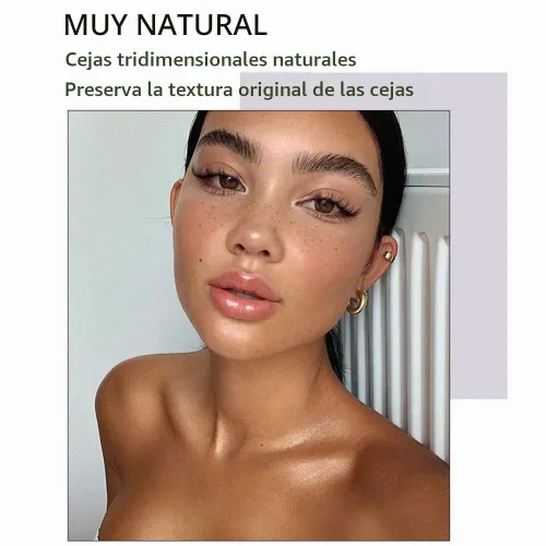 Vista 2 de Paquete de 2 kits de jabón para cejas, gel de cejas 4D, gel de ajuste de cejas de larga duración, impermeable, bálsamo de maquillaje para cejas