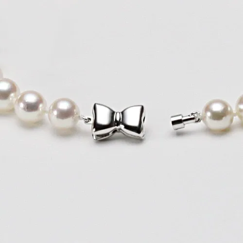 Vista 5 de Moon Label Pulsera japonesa de perlas cultivadas Akoya de 0.256in para mujer, diseño elegante, excelente regalo, Perla