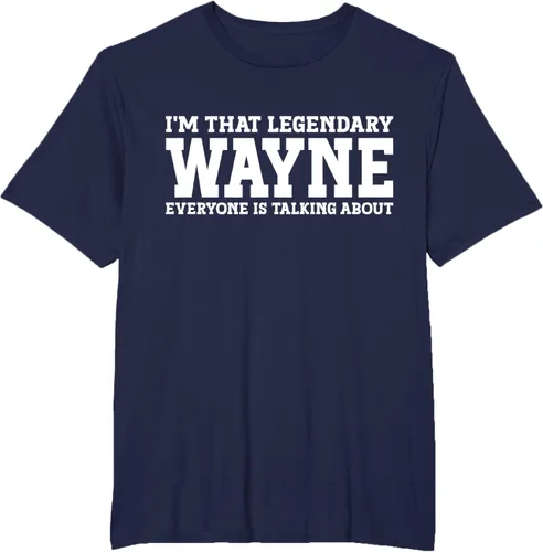 Vista 48 de Wayne Personal Name Funny Wayne Camiseta, Negro
