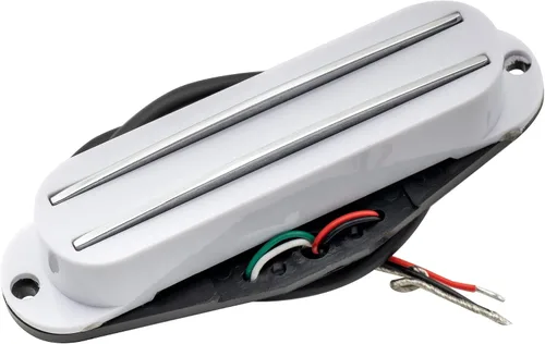 Vista 4 de Musiclily Pastilla Dual Hot Rail de Alta Salida para Guitarra Humbucker del Tamaño de Bobina Simple para Guitarra Eléctrica Fender Squier Strat