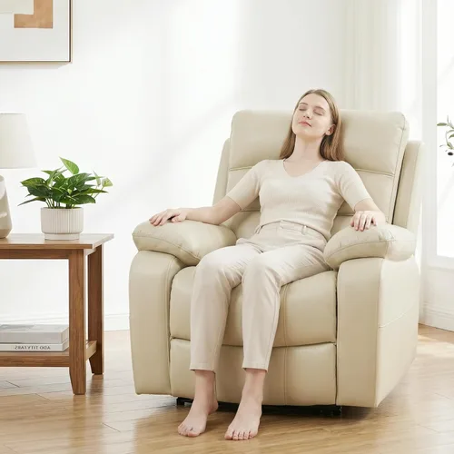 Vista 7 de EONIX - Silla reclinable eléctrica de doble motor, cero espacio libre Blanco crema