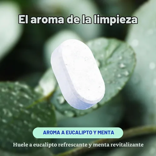 Vista 3 de BLUELAND Limpiador en aerosol para baño, paquete de 4 recargas, eucalipto menta