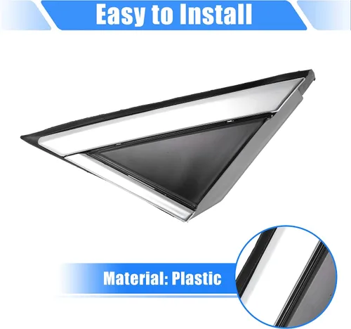 Vista 5 de X AUTOHAUX Espejo delantero izquierdo esquina triángulo Fender cubierta retrovisor triángulo Trim Panel para Cadillac SRX 2010-2016 22774041