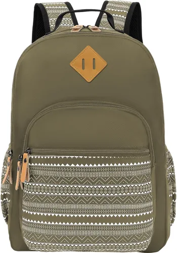 Vista 41 de Leaper Mochila para laptop para mujer: linda mochila floral para escuela, universidad, viajes, trabajo, mochila ligera para niños, Negro margarita
