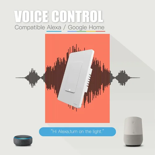 Vista 6 de MOES Interruptores inteligentes Zigbee de 2ª generación, sin cable neutro, interruptor de luz de un polo inteligente que requiere MOES Zigbee Hub
