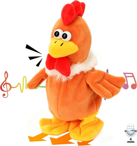 Vista 7 de Hopearl Pollo parlante, repite lo que dices asintiendo, regalo de amigos, de juguetes animados o de forma animada, eléctricos, para niños pequeños